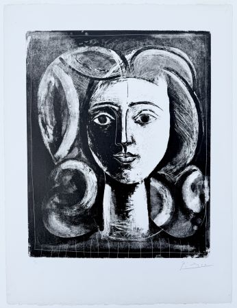 Литография Picasso - Tete de Jeune Fille