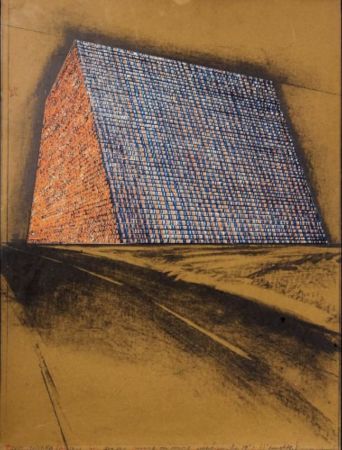 Литография Christo - Texas Mastaba, Project For 500,000 Stacked Oil Drums