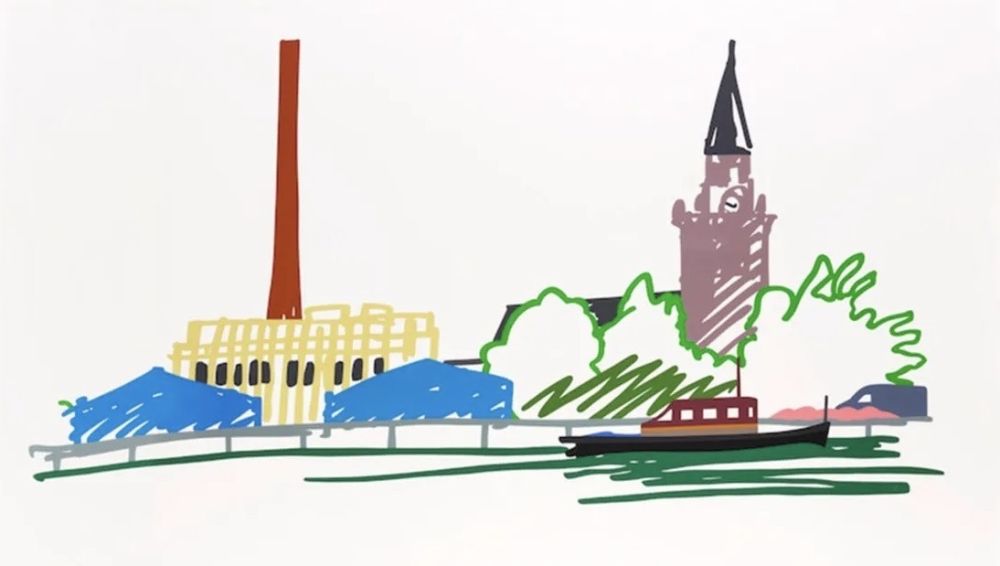 Сериграфия Wesselmann - Thames Scene with Power Station