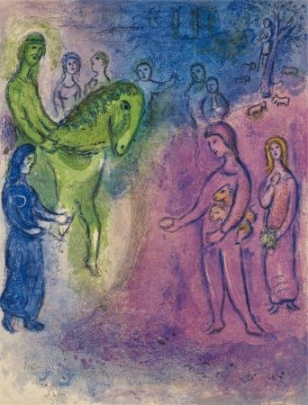 Литография Chagall - The Arrival of Dionysophane
