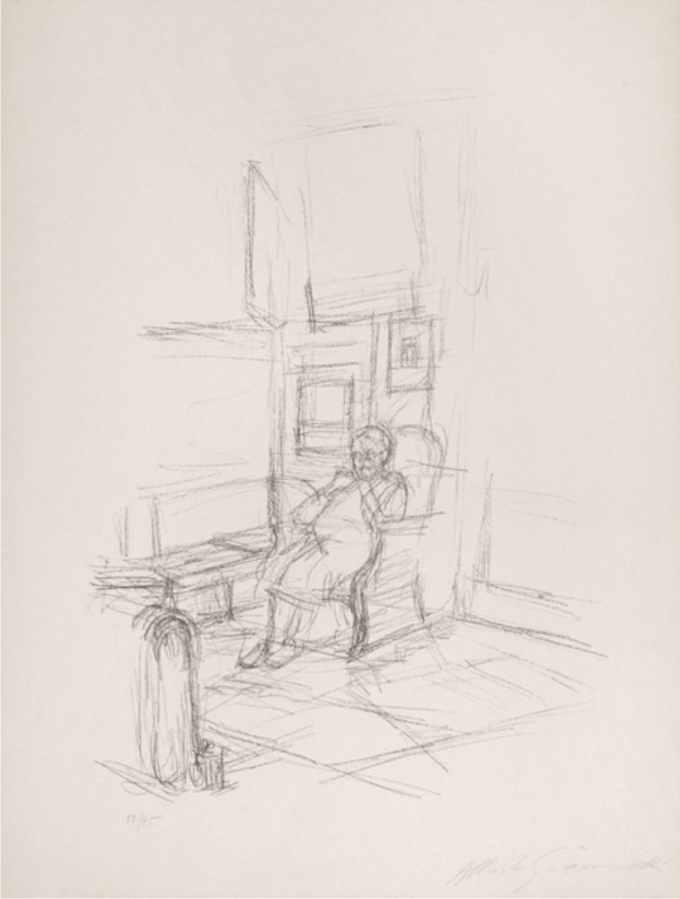 Литография Giacometti - The artist's mother sitting in front of the stove