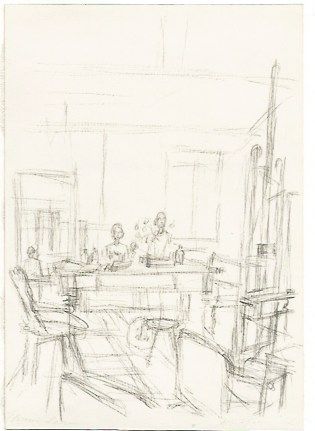 Литография Giacometti - The Artist's Studio