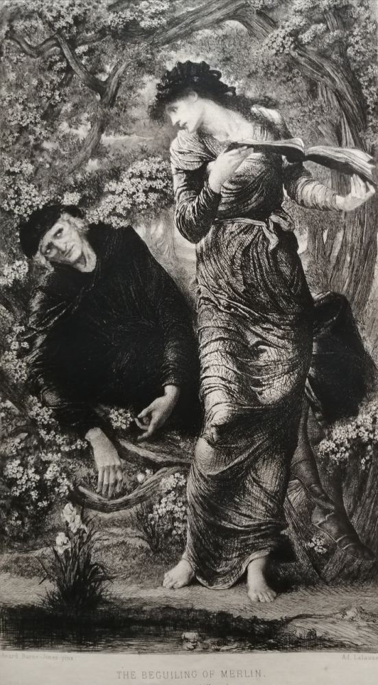 Офорт Burne-Jones - The Beguiling of Merlin