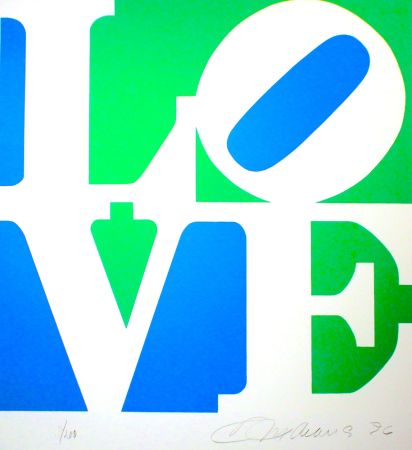 Литография Indiana - The Book of Love #8 (green/blue)
