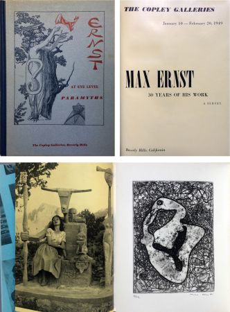 Иллюстрированная Книга Ernst - (The Copley Galleries) AT EYE LEVEL. Paramyths. Max Ernst, 30 years of his work (1949)