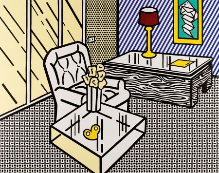 Гравюра На Дереве Lichtenstein - The Den, from Interior Series