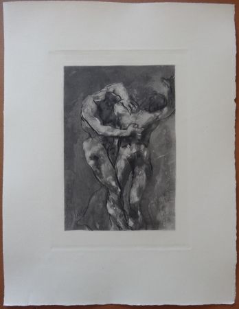 Офорт Rodin - The Fight
