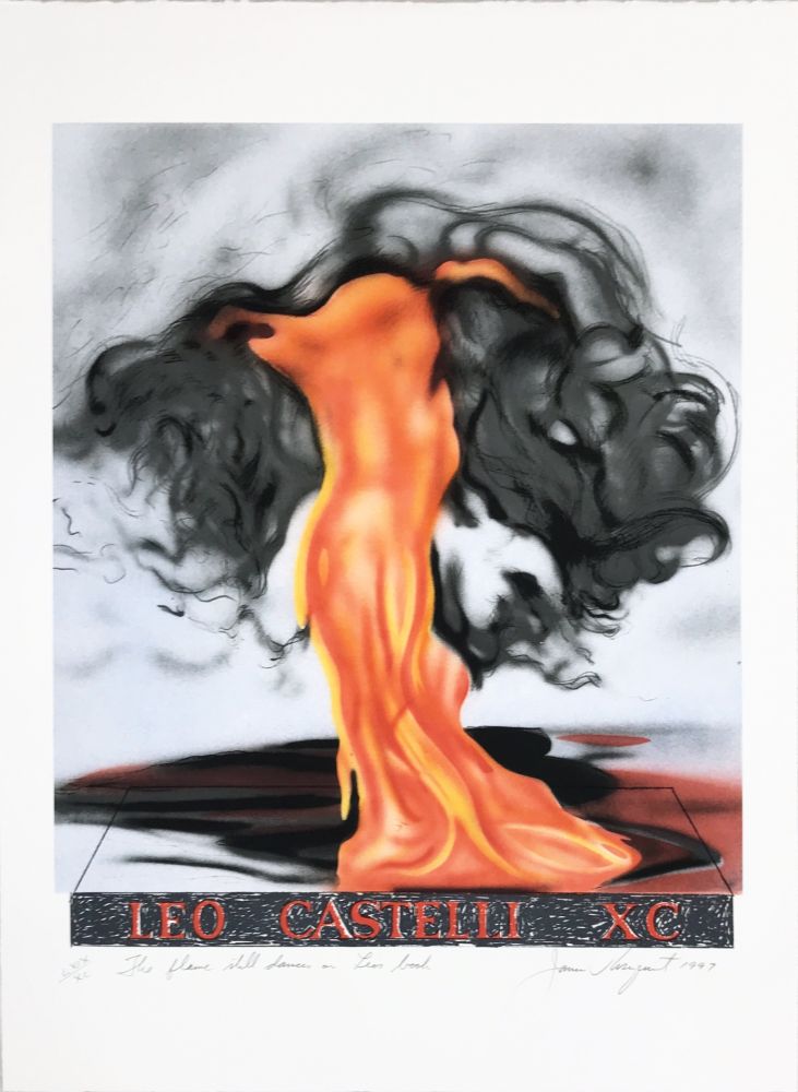 Литография Rosenquist - The Flame Still Dances on Leo's Book, from the portfolio of Leo Castelli's 90th Birthday