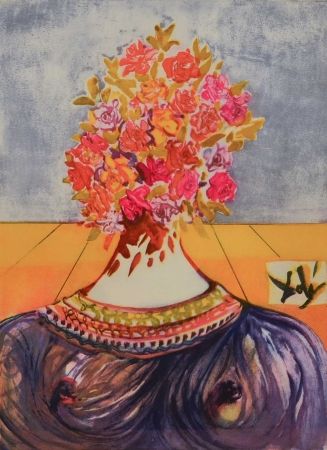 Литография Dali - The Flowering of Inspiration (Gala en flours)