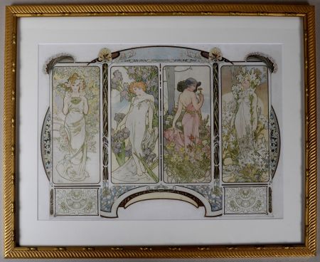 Литография Mucha - The Flowers (one sheet), circa 1900