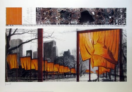 Литография Christo & Jeanne-Claude - The Gates, Project for Central Park, New York