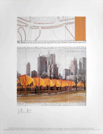 Литография Christo & Jeanne-Claude - The Gates, Project for Central Park, New York, XIV