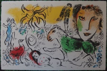 Литография Chagall - The green horse