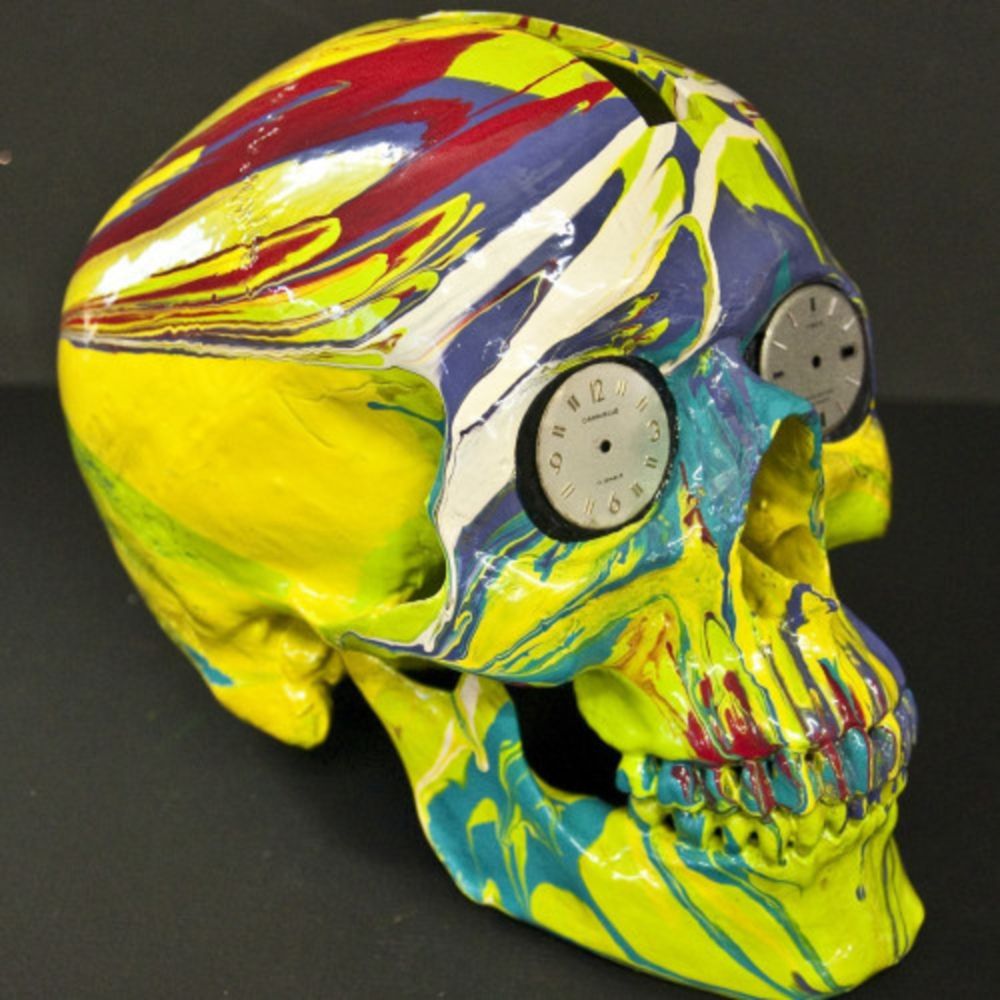 Многоэкземплярное Произведение Hirst - The Hours Spin Skull