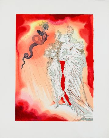 Гравюра На Дереве Dali - The Inferno, Canto 21 - Le Diable noir