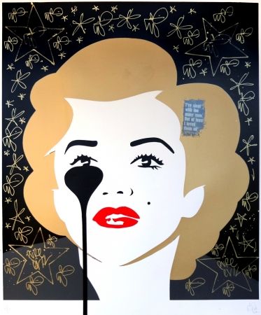 Сериграфия Pure Evil - The last Marilyn (golden scratching)