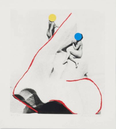 Литография Baldessari - The life and opinions of Tristam Shandy 3 (Two Nude Women Perched on a Rock)