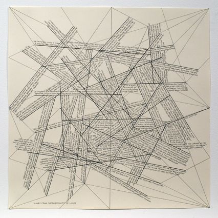 Гравюра Lewitt - The Location of Lines. Lines from the Midpoints of Lines.