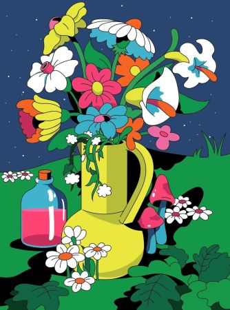 Литография Dabs - The magic of a Garden Party