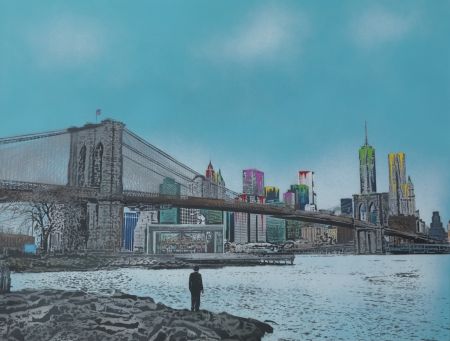 Сериграфия Walker - The Morning After – Brooklyn Bridge