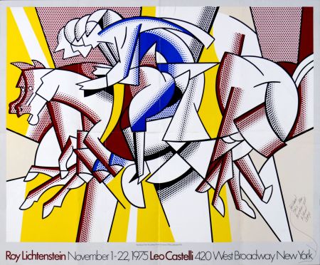 Литография Lichtenstein - The Red Horseman, 1975 - Rare!