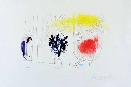 Литография Chagall - The Red Rooster