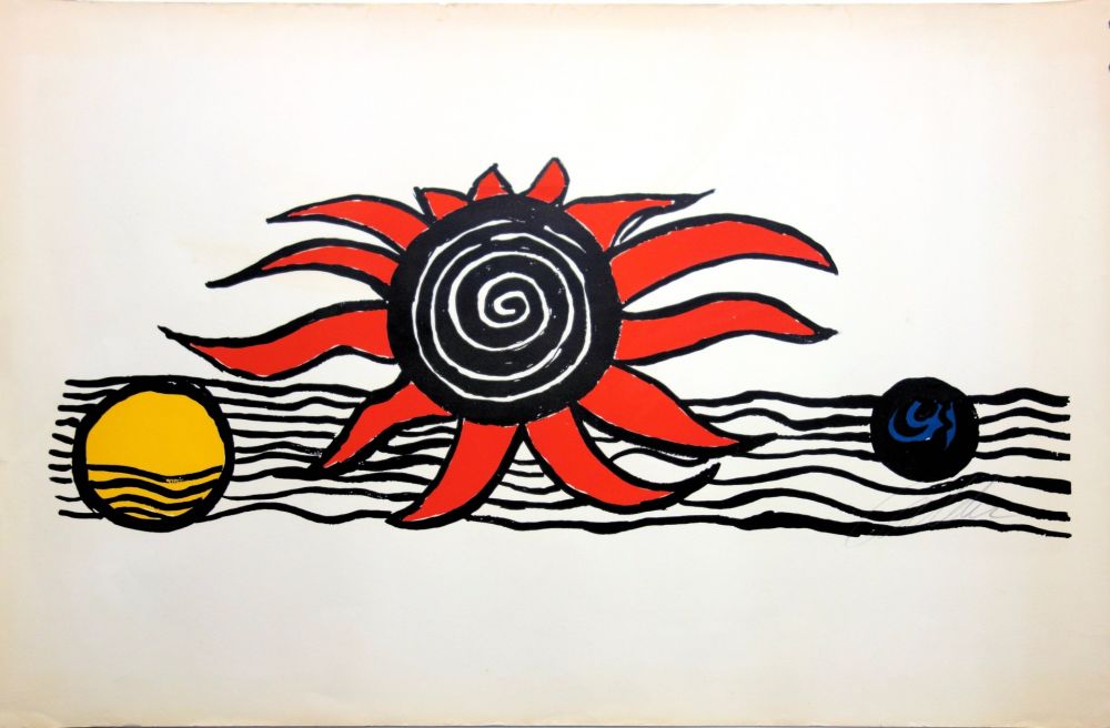 Литография Calder - The red sun