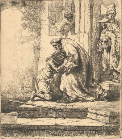 Гравюра Rembrandt - The Return of the Prodigal Son