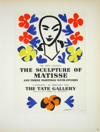 Литография Matisse - The Sculpture of Matisse  Tate Galerie 1953