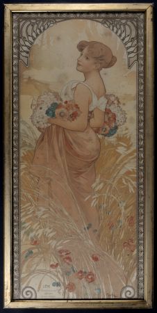 Литография Mucha - The Seasons : Summer, 1900