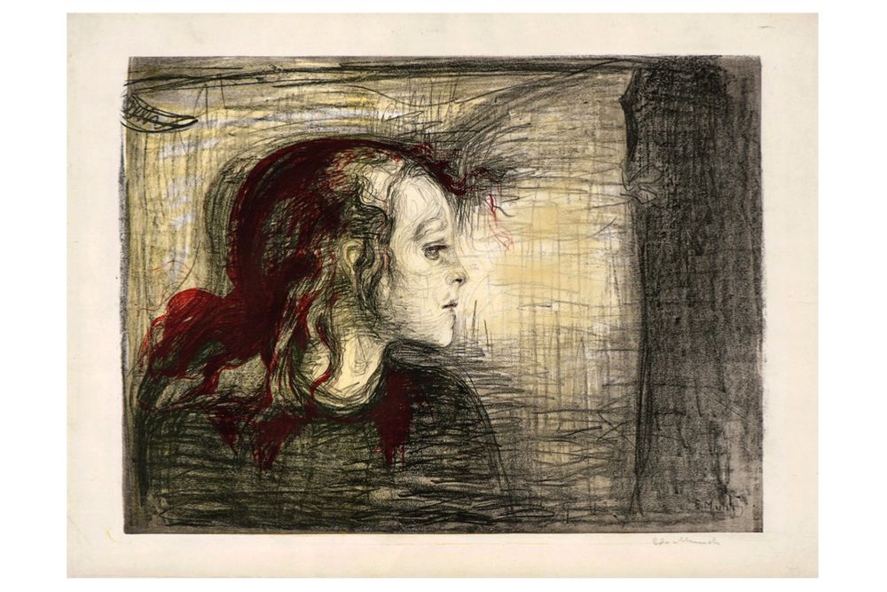 Литография Munch - The sick child (First Version)