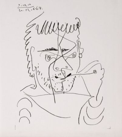 Литография Picasso - The Smoker, Daniel Henri Kahnweiler
