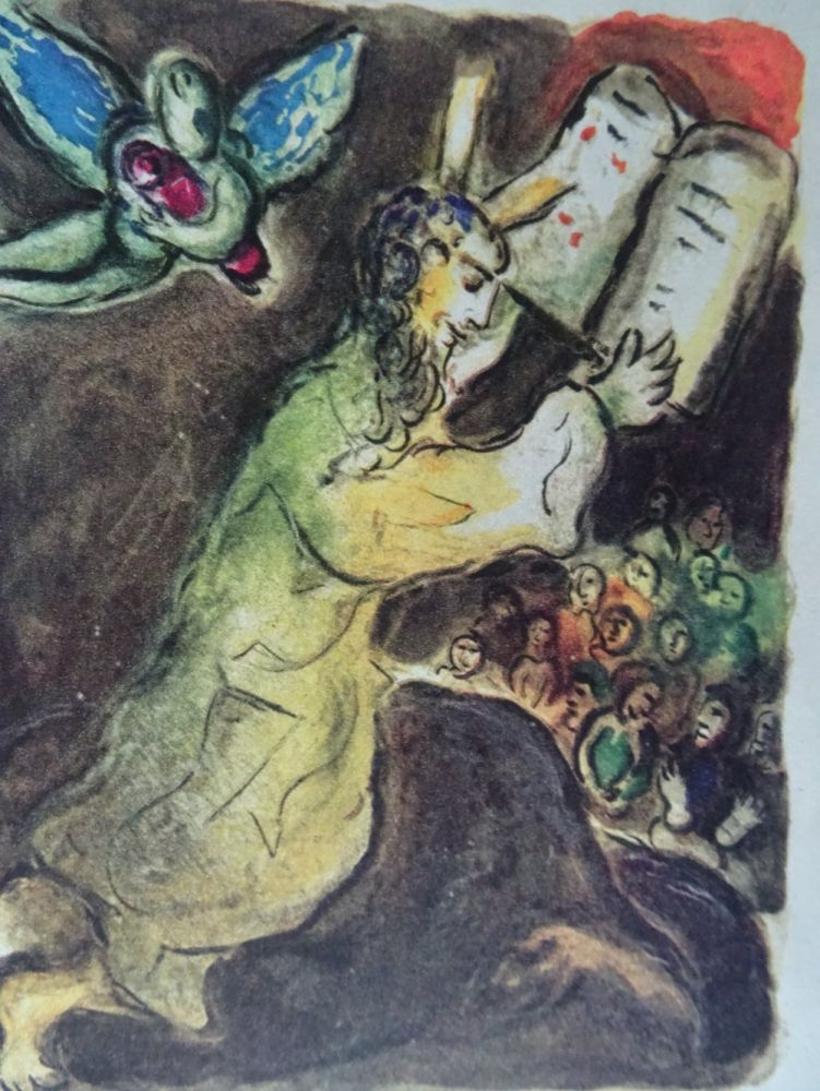 Литография Chagall - The Story of the Exodus, plate number 20:Voici les Paroles du Seigneur..
