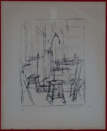 Литография Giacometti - The Studio with Head of Horse (II)