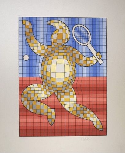 Многоэкземплярное Произведение Vasarely - The Tennis Player