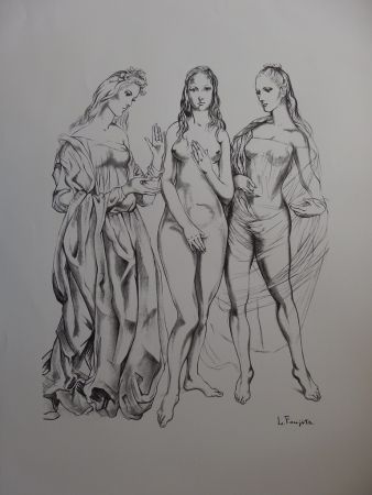 Литография Foujita - The Three Graces