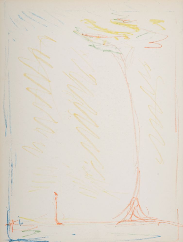 Литография Giacometti - The Tree, 1952