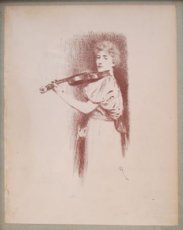 Литография Khnopff - The Violinist