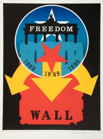 Литография Indiana - The Wall, 1990 - Hand-signed