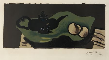 Литография Braque - Theiere et Pommes (Teapot and Apples)