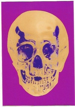 Сериграфия Hirst - Till Death do us Part - Long life Purple African Gold Purple Imperial Purple Skull