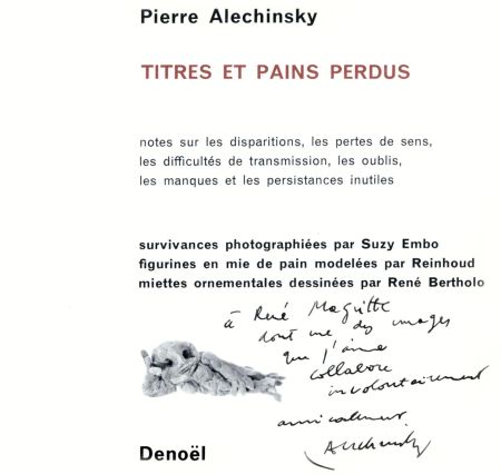 Иллюстрированная Книга Alechinsky - Titres et Pains perdus