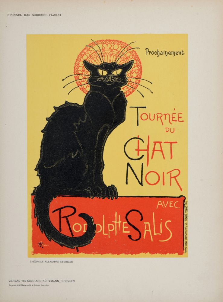 Литография Steinlen - Tournée du Chat Noir, 1897