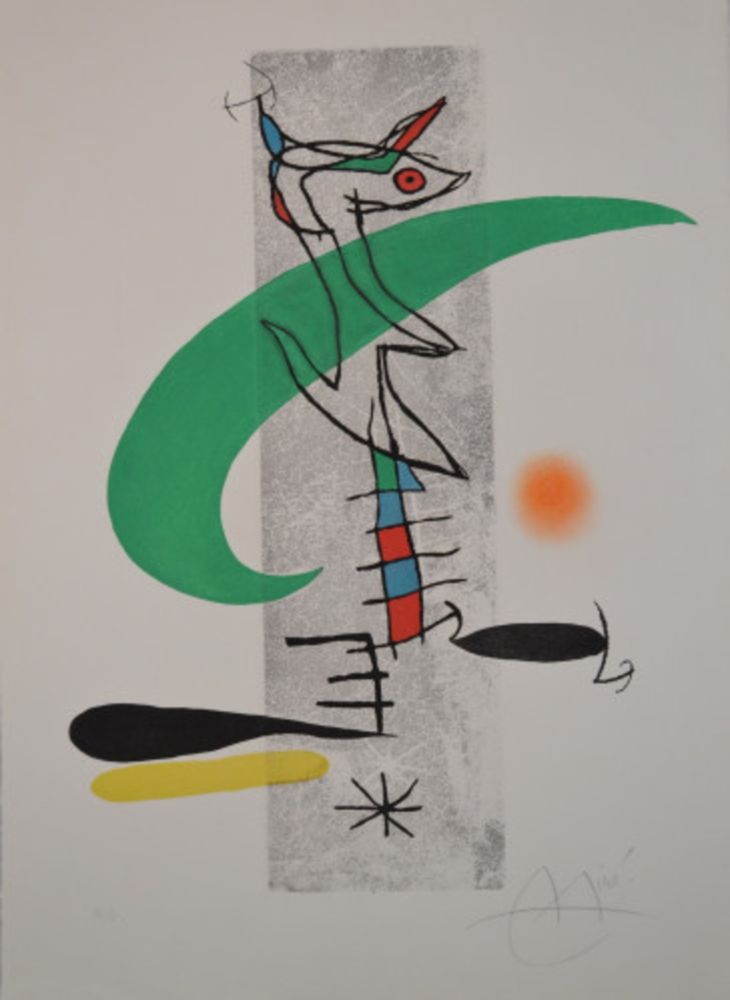 Офорт И Аквитанта Miró - Translunaire - D659