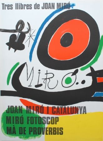 Литография Miró - Tres llibres de Joan Miró