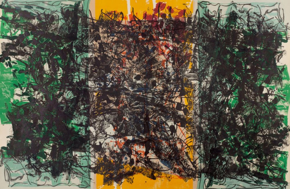 Литография Riopelle - Triptyque orange