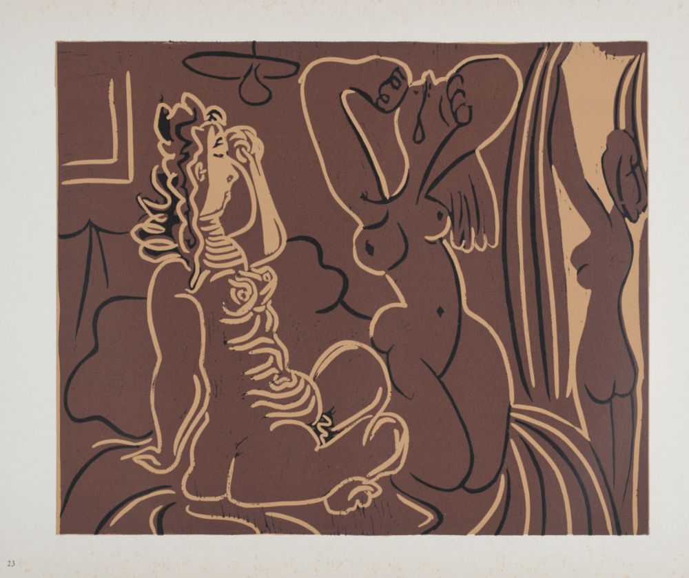 Линогравюра Picasso (After) - Trois femmes, 1962