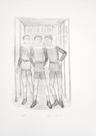 Литография Klossowski - Trois garçons (la demande du pardon)