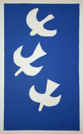 Литография Braque - Trois Oiseaux