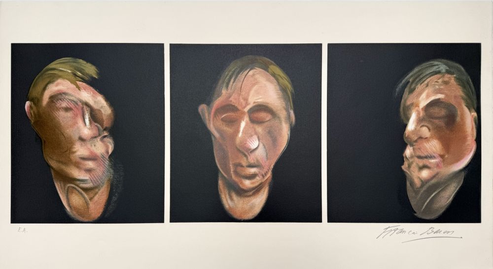 Литография Bacon - Trois études pour un autoportrait
